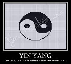 Yin Yang Afghan Crochet Graph Pattern Chart Sold By Yarn Hookers