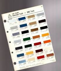 Details About 1981 Chevy Gmc Truck Exterior Color Chip Chart Paint Sample Brochure Pickup