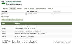 usda nutrient database herbazest