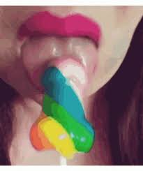 lollipop candy lick lipstick gif