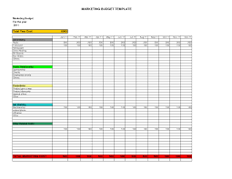 Marketing Budget Spreadsheet Template Download Excel