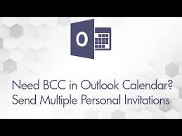 need bcc in outlook calendar send