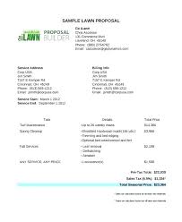 Maintenance Proposal Template Sample Lawn Service Contract Template