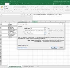 how to vlookup between two sheets