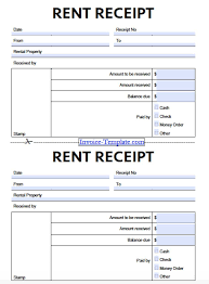 Free Monthly Rent Lease Receipt Template Pdf Word Excel