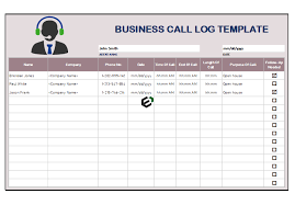 call log and monitoring format in excel