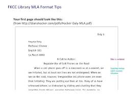 Mla Format For Essays This Image Shows The First Page Of An Paper