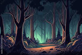unknown dark forest background