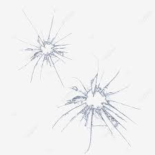 flower broken glass bullet hole