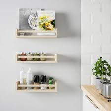 Ikea Bekvam Wooden Spice Jar Rack Wall