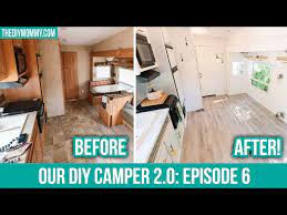 diy rv renovation installing vinyl