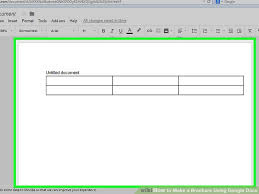 How To Make A Brochure Using Google Docs With Pictures Wikihow