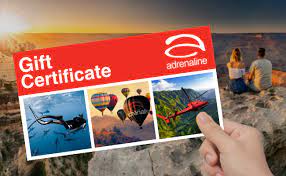 gift certificates from adrenaline