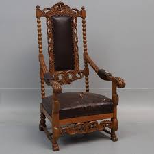 throne chair baroque style wood