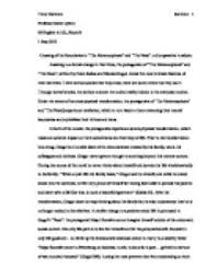 Diction Analysis Essay   Ng  From the beginning of the novel    