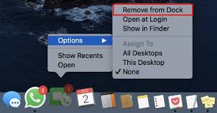 how to remove mac apps from dock after