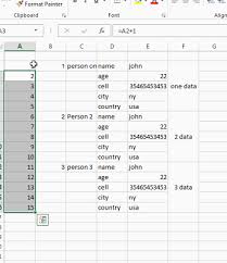 increment the cell values in excel
