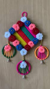 Woolen Wall Hanging Colorful Leaf
