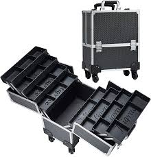 rolling makeup case with wheels