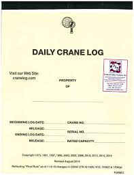 daily crane log osha compliant record