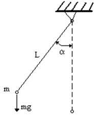 Составление уравнения колебания математического маятника