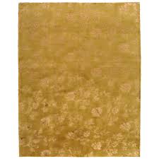 gold fl wool and silk area rug for