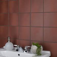 red bathroom ceramic tile tile
