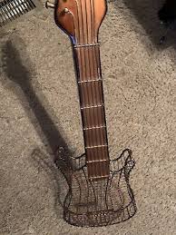Wire Art Guitar Wall Decor Rustic Metal