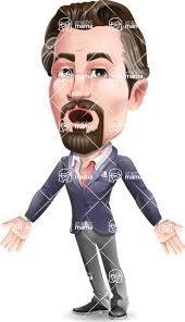 with goatee beard vector character