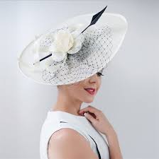 Us 49 36 2016 Elegant Ivory Red Black Lady Hats With Rose Flower And Feather Decoration Bride Hats For Church Wedding Party Hats Outdoor In Bridal