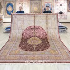 persian carpet luxury red handmade silk