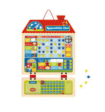 Amazon Com Toysters Wooden Magnetic Responsibility Chart