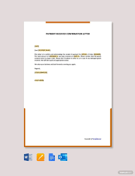 confirmation letter template in word