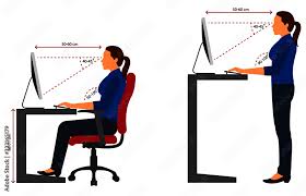 correct sitting and standing posture