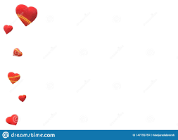 Red Hearts on White Background Romance ...