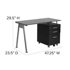 3 drawer computer desk