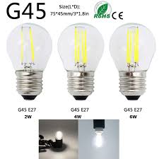Details About E27 Led G45 Filament Bulbs Vintage Retro Light Lamp 2w 4w 6w 220v Cool White Hl