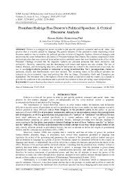 Presidential speeches reveal the united states' challenges, hopes, dreams and temperature of the nation, as much as they do the wisdom and perspective of the leader speaking them—even in the age. Pdf President Rodrigo Roa Duterte S Political Speeches A Critical Discourse Analysis Iosr Journals Academia Edu