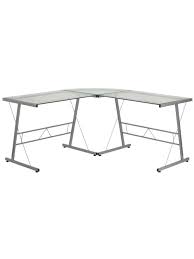 A desk is an important investment for your office. Flash Furniture Glass L Shape Corner Computer Desk With Metal Frame Silverclear Office Depot
