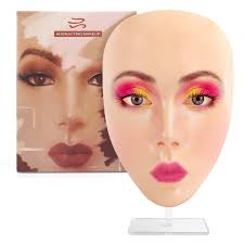 3d makeup practice face plate silicone