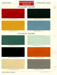1953 Color Chart Color Charts Old International Truck