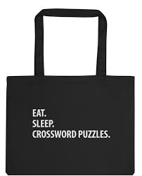 Eat Sleep Crossword Puzzles Tote Bag