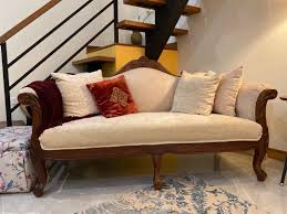 solid teak wood 5 seater sofa set