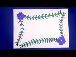 simple flower border design paper