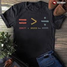 Math Equation Shirt Equality Is