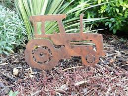 Rusty Metal Tractor Tractor Garden