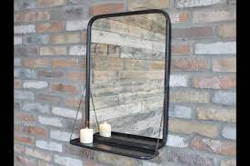 Industrial Metal Wall Mirror With