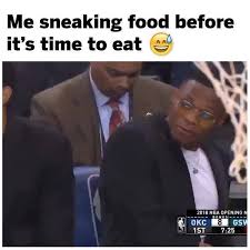 The oklahoma city thunder point guard was sidelined for whatever he was eating that he was not supposed to, that moment is exactly what parents are doing with their kids' halloween candy. Espn Russell Westbrook Sneaking Food On The Sideline Facebook