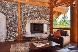 Custom Stone Fireplace Modern