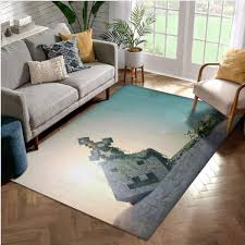 minecraft ver1 gaming area rug living